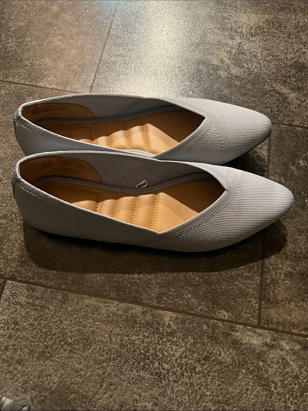 Cynthia Rowley Light Blue Knit Pointed-Toe Flats